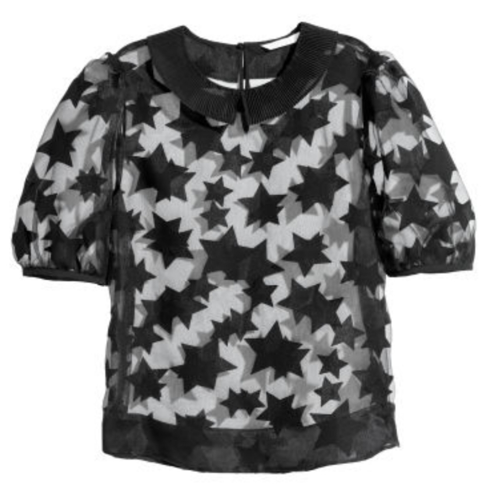 H&M Sheer Mesh Star Top